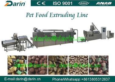 Le chien/oiseau/poissons choient la chaîne de production d'extrudeuse d'aliment pour animaux familiers 800-1000kg/hr 200kw