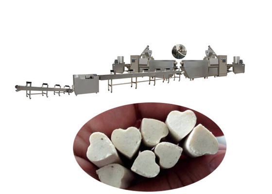 L'extrudeuse tordue naturelle d'aliments pour chiens de bâtons de saveur de boeuf usine la ligne de expulsion de festins dentaires
