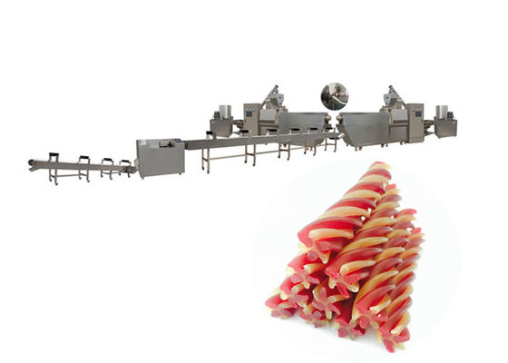 L'extrudeuse tordue naturelle d'aliments pour chiens de bâtons de saveur de boeuf usine la ligne de expulsion de festins dentaires
