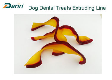 La double couleur de lard tordue colle la vis simple de festins dentaires d'extrudeuse d'aliments pour chiens