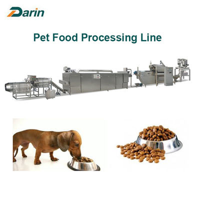 Double machine d'extrudeuse d'aliments pour chiens de vis avec le PLC de Siemens