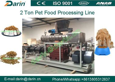 2 chaîne de fabrication d'aliment pour animaux familiers de machine d'expulsion de l'acier inoxydable 304 de grande capacité de tonne