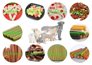 Extrudeuse d'aliments pour chiens d'acier inoxydable entièrement pour les casse-croûte de mastication et l'aliment pour animaux familiers semi moite