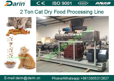 Le grand équipement d'extrudeuse d'aliment pour animaux familiers de Capcity de 2 tonnes, chat/poisson alimentent la machine d'extrudeuse