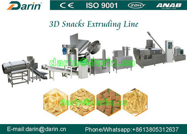 La variété forme la chaîne de fabrication de la 2D du granule 3D de casse-croûte de pois du soja machine croustillante d'extrudeuse