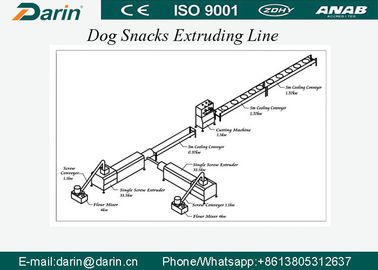 Les casse-croûte matériels du chien SUS304/animal familier traite la machine d'extrudeuse d'aliments pour chiens avec le moteur de WEG