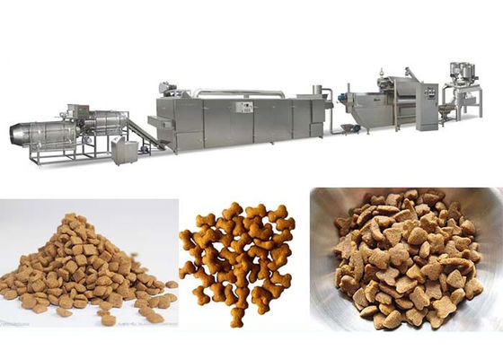 1000 kg/h Extrudeuse pour aliments pour animaux de compagnie Ligne de production de granulés de poisson 5300 X 1100 X 2300 mm