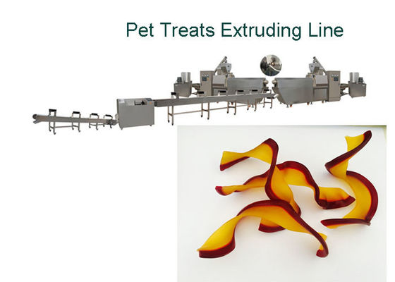 Chaîne de production tordue par couleur jumelle de casse-croûte de chien de chewing-gum de machine d'aliment pour animaux familiers de forme