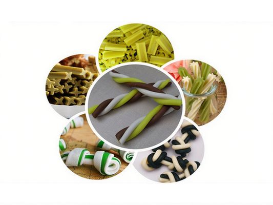 Ligne de traitement par extrusion d'aliments pour chiens semi-humides / Machine pour aliments pour chats
