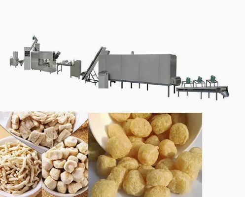 Ligne de traitement de la machine d'extrusion de soja texturée homologuée CE avec 150 kg/h