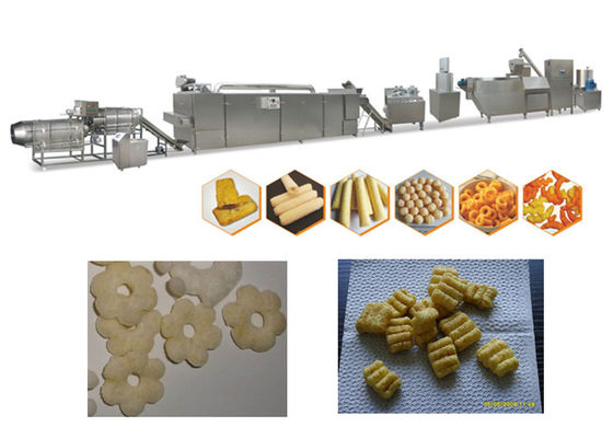 Machine durable de casse-croûte de souffle, casse-croûte de souffle de maïs de nourriture faisant la ligne CE passé