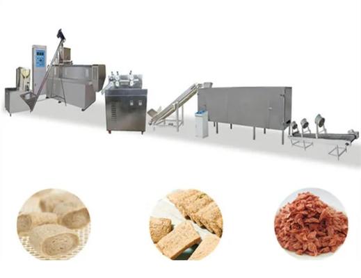 Machine économiseuse d'énergie d'extrudeuse du soja, équipement de traitement des denrées alimentaires des produits alimentaires de pépites du soja