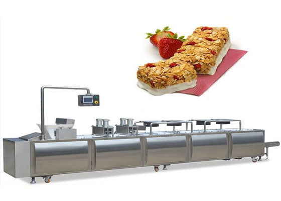 Machine à fabriquer des barres granola PLC Siemens / Ligne de barres de céréales aux cacahuètes 300~500kg/H