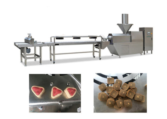 Ligne saccadée 300-500kg/Hr de production alimentaire d'animal familier d'acier inoxydable