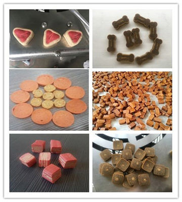 Ligne froide de production alimentaire d'animal familier d'extrusion, animal familier mâchant la machine d'os avec le contenu élevé de viande