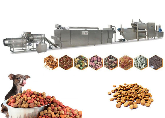 Extrudeuse à double vis PLC 300 kg/hr équipement de fabrication d'aliments pour animaux de compagnie SS304