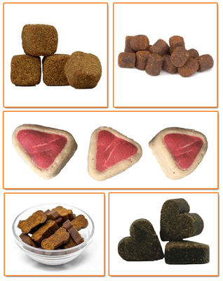 La ligne saccadée de production alimentaire d'animal familier de casse-croûte d'animal familier de poulet sec de coupe pour la formation de chien traite