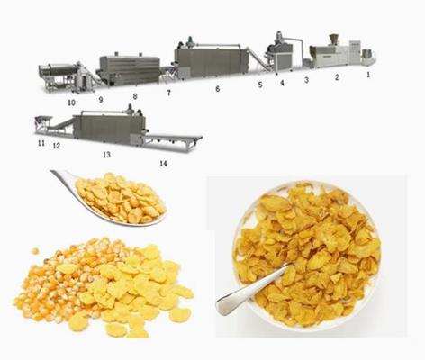 Chaîne de production de flocons d'avoine de céréales de petit déjeuner de l'acier inoxydable entièrement 304