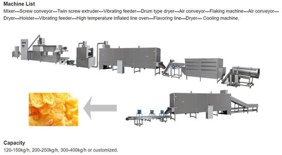 Ligne de production de Corn Flakes / Céréales Fruit Loops pour le petit-déjeuner avec norme CE