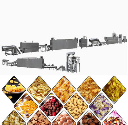 Chaîne de production de casse-croûte de petit déjeuner de flocons d'avoine équipée de la machine à emballer