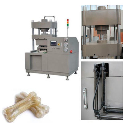 Traitement de casse-croûte d'animal familier fait à la machine par le cuir vert, machine de fabricant d'os de chien