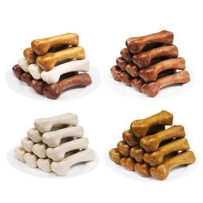 Le cuir vert pressé désosse l'animal familier mâchant l'os faisant l'écran tactile de Siemens de machine