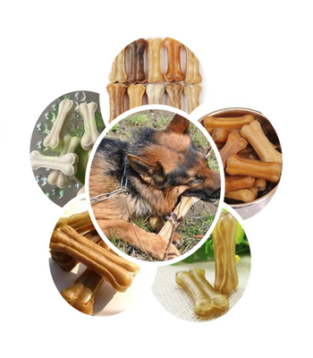 Les aliments pour chiens faisant la machine pressée poursuivre le cuir vert de mastications désossent des machines