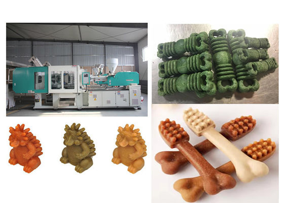 Machine adaptée aux besoins du client d'extrudeuse de casse-croûte d'animal familier de moulage par injection, équipement d'extrudeuse d'aliments pour chiens