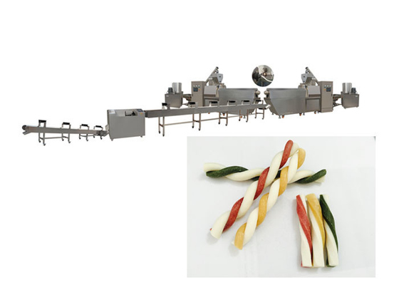 Machine à fabriquer des friandises dentaires pour chiens en forme de bâtonnets torsadés quatre étoiles naturelles au poulet et au bacon