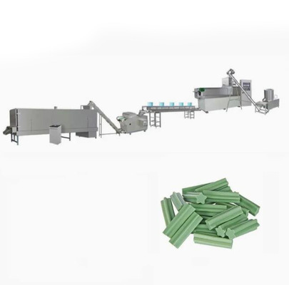 Choyez la chaîne de fabrication de festin d'extrudeuse molle d'aliments pour chiens avec la vis simple
