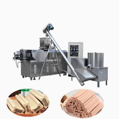 Installation de fabrication d'aliments pour chiens de casse-croûte d'animal familier de soins dentaires d'acier inoxydable entièrement