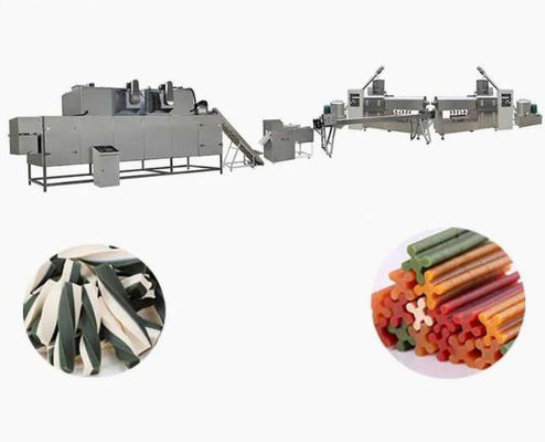 Machine de fabrication de collations pour animaux de compagnie Extrudeuse de nourriture pour chiens Pop Nutritionnel 100 kg/h
