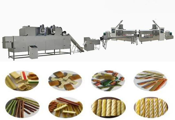 Extrudeuse d'aliments pour chiens d'acier inoxydable entièrement pour les casse-croûte de mastication et l'aliment pour animaux familiers semi moite