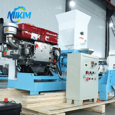 MIKIM moteur diesel 20-50 kg / h machine flottante de fabrication de granulés pour aliments pour poissons 5,5 kW moteur à tension personnalisable machine de fabrication de granulés pour aliments pour poissons