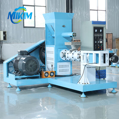 MIKIM PLC moteur en acier inoxydable pour la fabrication d'aliments pour poissons machine d'extrusion flottante de poissons machine d'extrusion de granulés flottants automatiques continue pour les agriculteurs