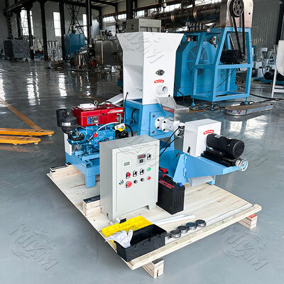 MIKIM moteur diesel 20-50 kg / h machine flottante de fabrication de granulés pour aliments pour poissons 5,5 kW moteur à tension personnalisable machine de fabrication de granulés pour aliments pour poissons