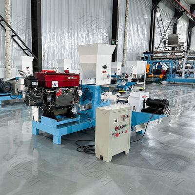 MIKIM moteur diesel machine flottante à pellets pour aliments pour poissons machines à pellets pour aliments pour poissons pour animaux, adaptées à tous les scénarios extérieurs/sans électricité, alimentées au diesel pour une plus grande fiabilité!