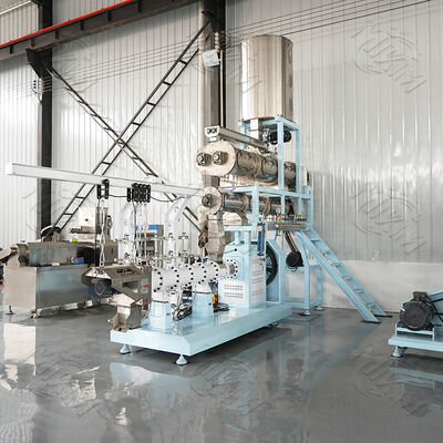 New Automatic Stainless Steel Double Screw Extruder Machine High Productivity Floating Fish Feed Pelletizer sinking shrimp feed for Fish Food