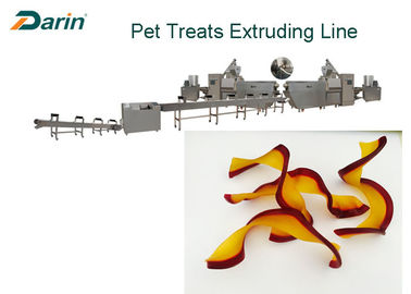 Chaîne de production tordue par couleur jumelle de casse-croûte de chien de chewing-gum de machine d'aliment pour animaux familiers de forme
