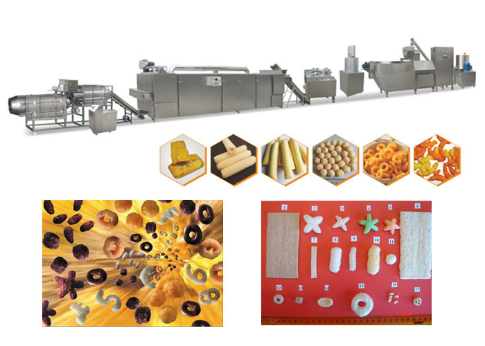 Fabrication de casse-croûte de souffle de maïs de nourriture de machine de casse-croûte de souffle de capacité élevée de vitesse rapide