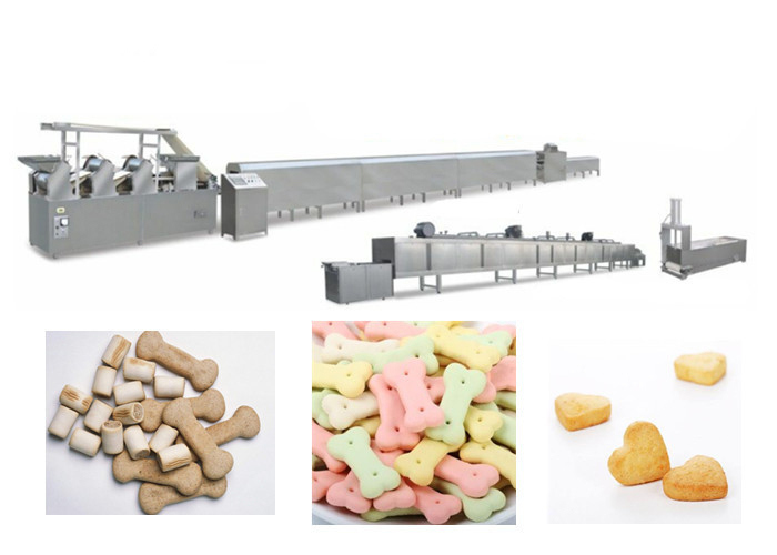 Machine complètement automatique de fabrication de biscuits de chien, chaîne de fabrication d'aliment pour animaux familiers d'acier inoxydable