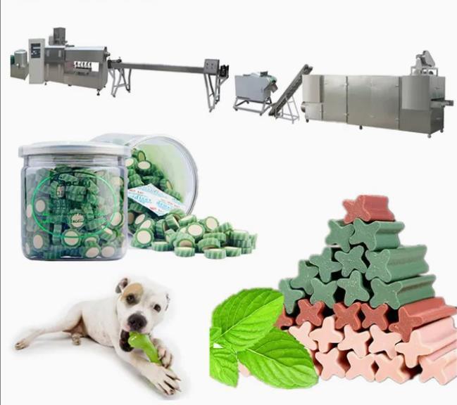 Les diverses formes choient le chien de machine de festin mâche l'extrudeuse d'installation de fabrication de casse-croûte