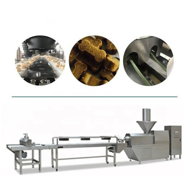 Ligne froide de production alimentaire d'animal familier d'extrusion, animal familier mâchant la machine d'os avec le contenu élevé de viande