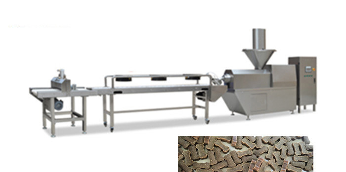 Ligne saccadée équipement industriel de production alimentaire d'animal familier d'aliments pour chiens de 300-500kg/hr