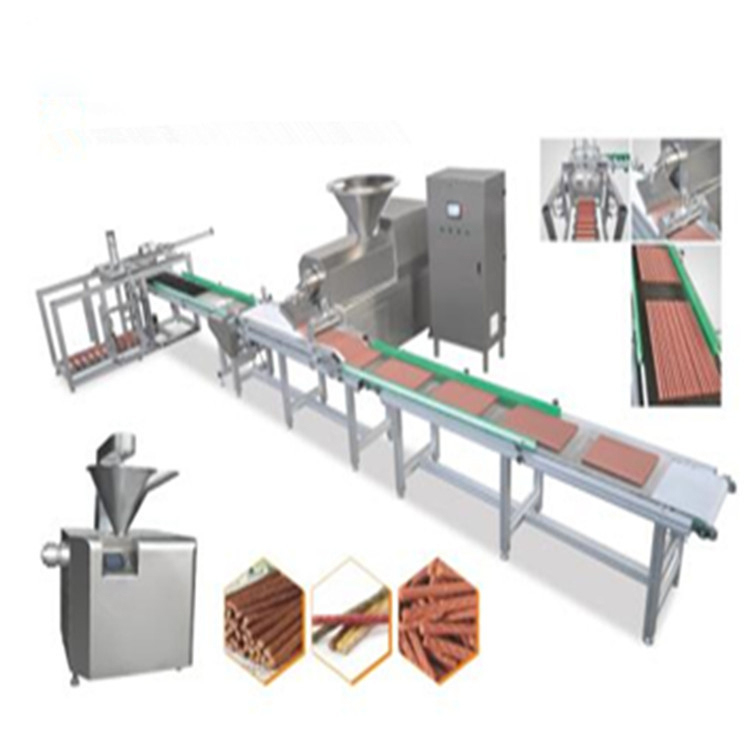 La ligne automatique de production alimentaire d'animal familier de bandes de viande pour la nutrition d'animal familier traite de vraies bandes de viande avec du riz