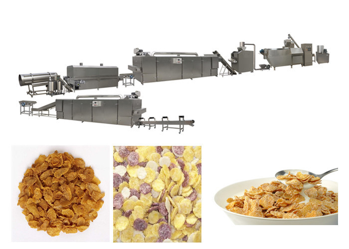 PLC en acier de moteur de Stailess Siemens de petit déjeuner de céréale d'avoine de flocons de machine complètement automatique d'extrusion
