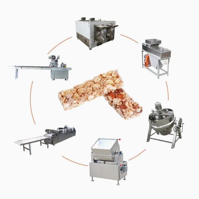 Chaîne de production commerciale de barre de céréale 9kw pour la formation de barre d'arachide