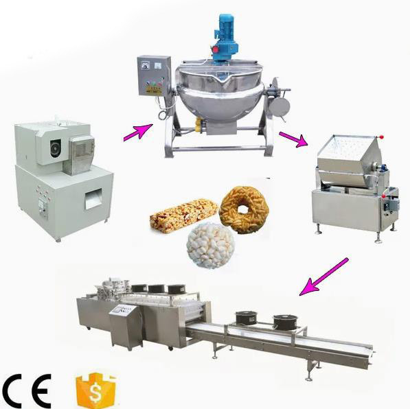 Gâteau de riz sauté faisant la machine/machine de soufflage de céréale pour le millet, blé