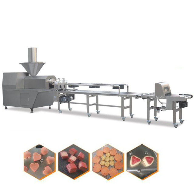 Chien saccadé d'extrudeuse d'aliment pour animaux familiers de viande de canard le vrai traite la formation saccadée de festins