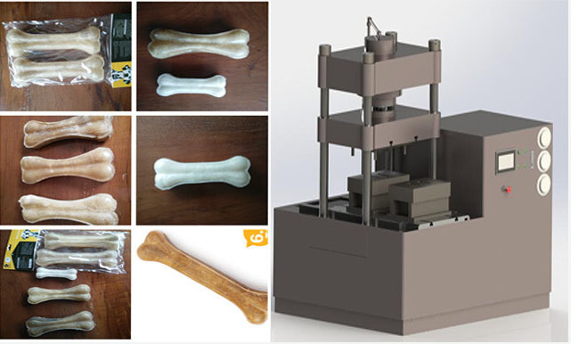 Casse-croûte de chien de cuir vert fabriquant la machine, machine de fabricant d'aliments pour chiens